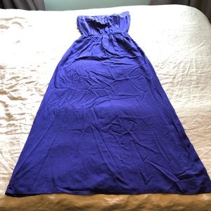 Splendid Purple Strapless Maxi Dress